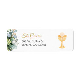 Groen Spaans met kelk Eerste Communie Etiket