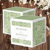 Groen Spaans tegels Favor Box Bedankdoosjes