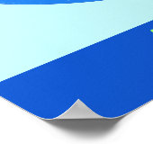 Groen sparen Aarde Blauwe Muur Kunst Poster (Hoek)