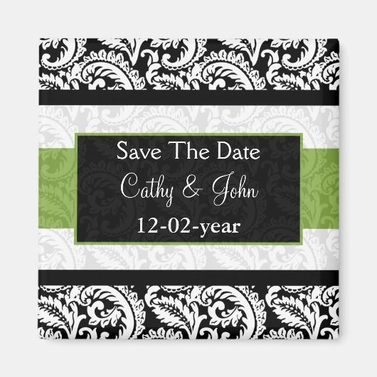 groen sparen de datummagneet magneet (Voorkant)