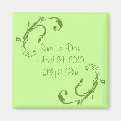 Groen sparen de Magnet van de Datum (Voorkant)