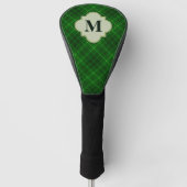 Groen spelmonogram golfheadcover (Voorkant)