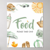 Groen Splish Splash Baby shower Voedsel Poster (Voorkant)