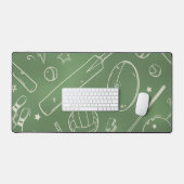 Groen sportpatroon bureaumat (Keyboard & Muis)