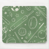 Groen sportpatroon muismat (Voorkant)