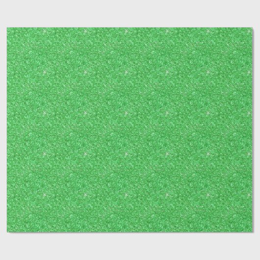 Groen sprankelend glitterpatroon cadeaupapier (Vlak)