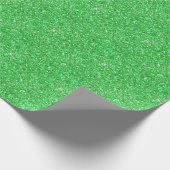 Groen sprankelend glitterpatroon cadeaupapier (Hoek)