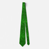 Groen sprankelend glitterpatroon stropdas (Voorkant)