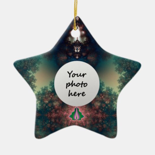 Groen sprookje keramisch ornament (Voorkant)