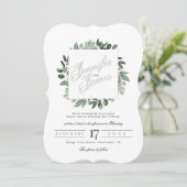 Groen Squarelett, boeket aquarel groen Kaart (Staand voorkant)