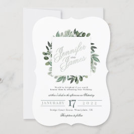 Groen Squarelett, boeket aquarel groen Kaart