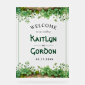 Groen St. Patricks Dag bruiloft welkom Acryl Bord (Voorkant)
