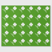 Groen St Patrick's Day shamrock inpakpapier (Vlak)