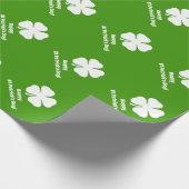 Groen St Patrick's Day shamrock inpakpapier (Hoek)