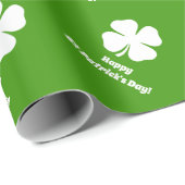 Groen St Patrick's Day shamrock inpakpapier (Rol Hoek)