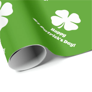 Groen St Patrick's Day shamrock inpakpapier