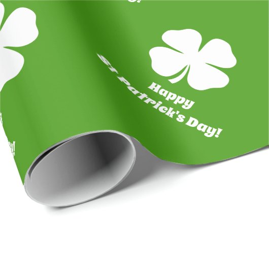 Groen St Patrick's Day shamrock inpakpapier (Rol Hoek)