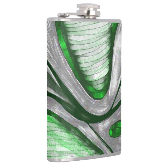 groen staal heupfles (Rechts)