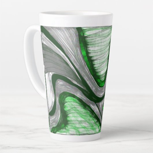 groen staal latte mok (Linkerhoek)