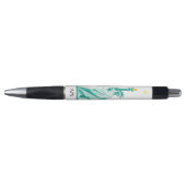 Groen Standbeeld van Liberty Afbeelding & Monogram Pen (Voorkant)