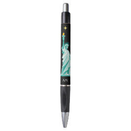 Groen Standbeeld van Liberty Afbeelding & Monogram Pen