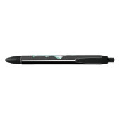 Groen Standbeeld van Liberty Afbeelding & Monogram Zwarte Inkt Pen (Achterkant)