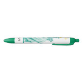 Groen Standbeeld van Liberty Afbeelding & Monogram Zwarte Inkt Pen (Bodem)