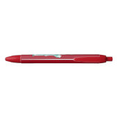Groen Standbeeld van Liberty Afbeelding & Monogram Zwarte Inkt Pen (Achterkant)