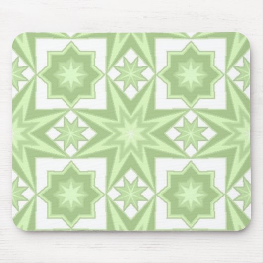 Groen Star-patroon Muismat (Voorkant)