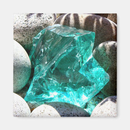 Groen steenkolf en steensteen natuur mineraal magneet
