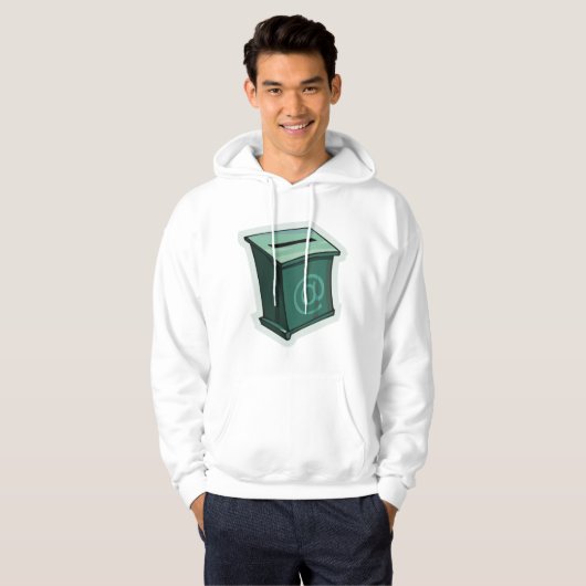 Groen stemvak hoodie (Voorkant volledig)