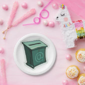 Groen stemvak papieren bordje (Feest)