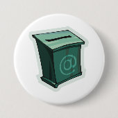 Groen stemvak ronde button 7,6 cm (Voorkant)