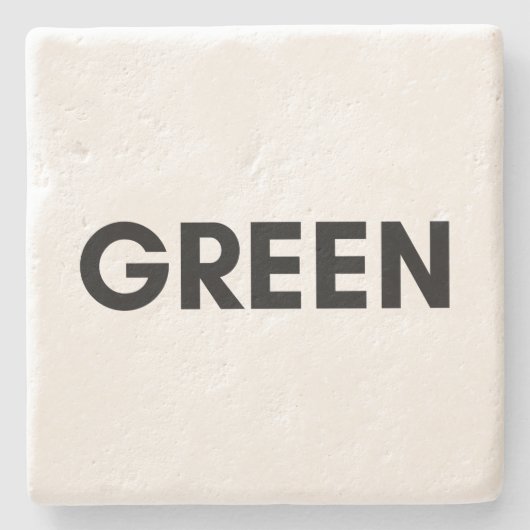 groen stenen onderzetter (Voorkant)