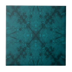 Groen ster kaleidoscoop patroon tegeltje