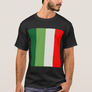 Groen, Ster Wit En Rood Verticale Kleurblokken T-shirt