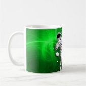 Groen steraxy Astronaut, gepersonaliseerd Koffiemok (Links)