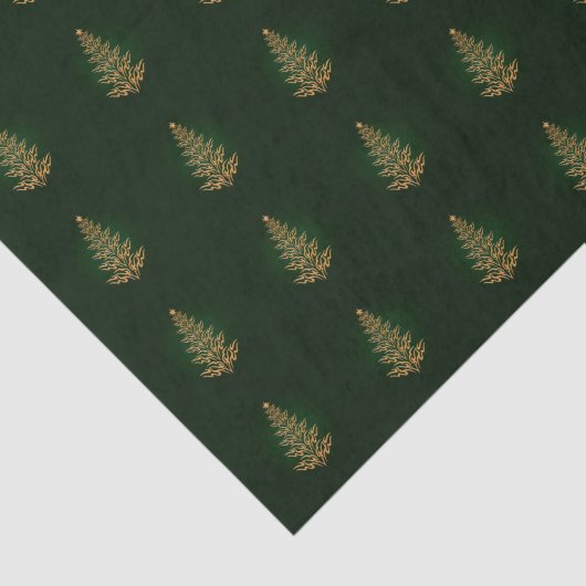 Groen stijlvol kerstboompapier tissuepapier (Detail)