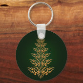 Groen stijlvol kerstboomSleutelhanger Sleutelhanger (Voorkant)