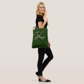 Groen Stijlvol Monogram Tote Bag (Op model)