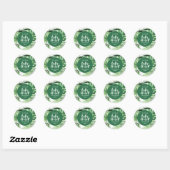 Groen stijlvol tropisch gebladerte modern baby sho ronde sticker (Vel)