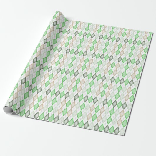 Groen stijlwerkpapier cadeaupapier (Uitgerold)
