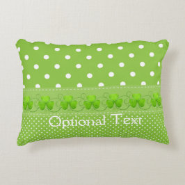Groen, Stippen en shamrocks Accent Kussen