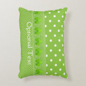 Groen, Stippen en shamrocks Accent Kussen (Voorkant(Verticaal))