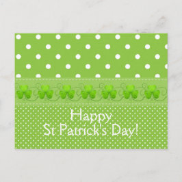 Groen, Stippen en shamrocks Briefkaart