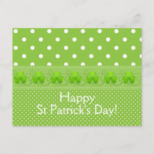 Groen, Stippen en shamrocks Briefkaart