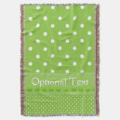 Groen, Stippen en shamrocks Deken (Voorkant Verticaal)
