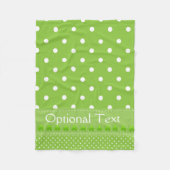 Groen, Stippen en shamrocks Fleece Deken (Voorkant)