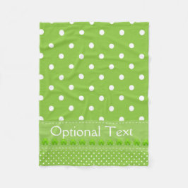 Groen, Stippen en shamrocks Fleece Deken