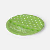 Groen, Stippen en shamrocks Papieren Bordje (Gekanteld)
